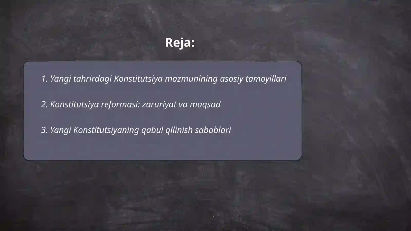 Yangi tahrirdagi Konstitutsiyaning mazmun mohiyati va qilinish bosqichlari 2