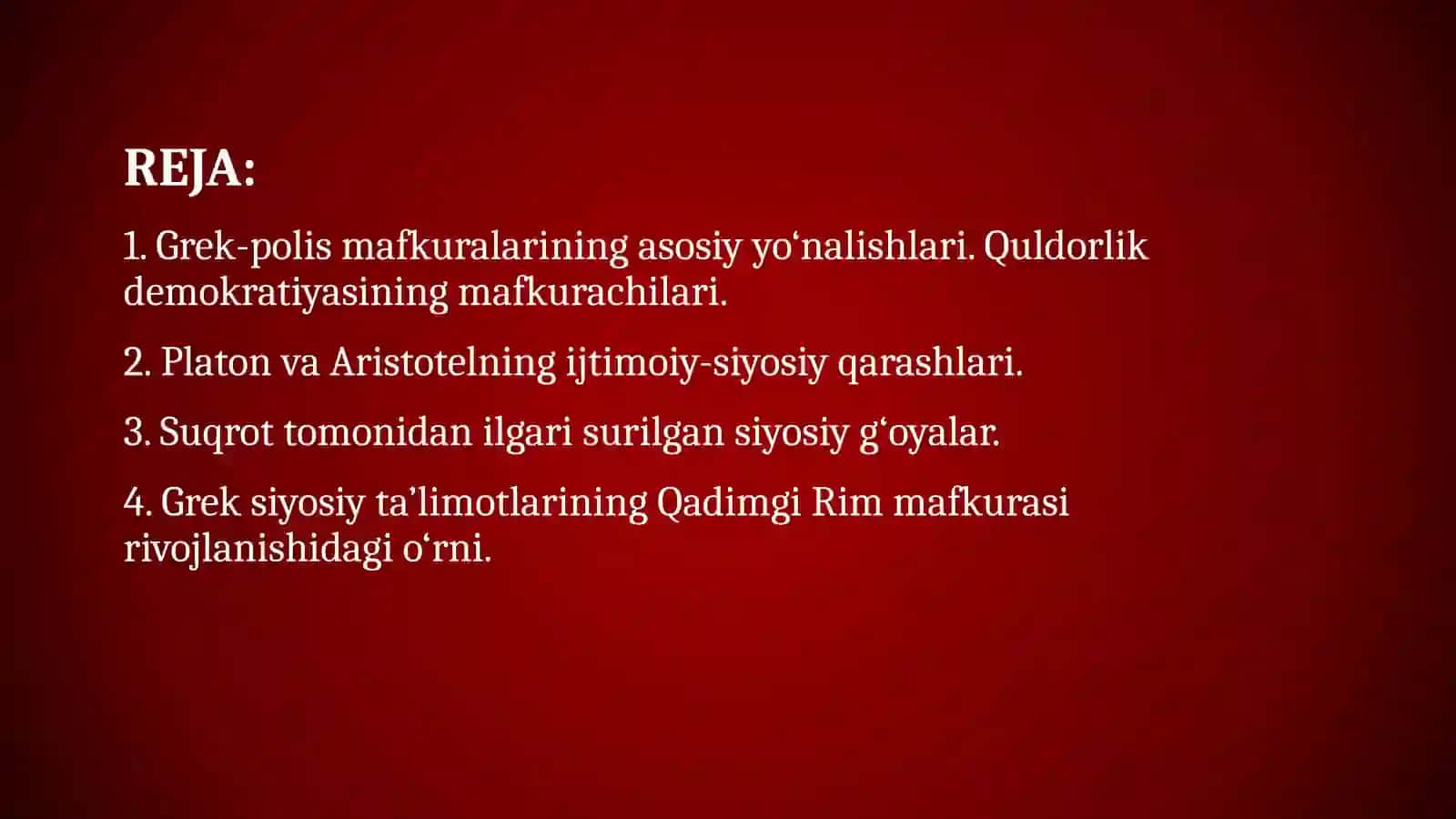 Qadimgi Gretsiyadasi siyosiy mafkuralar 2