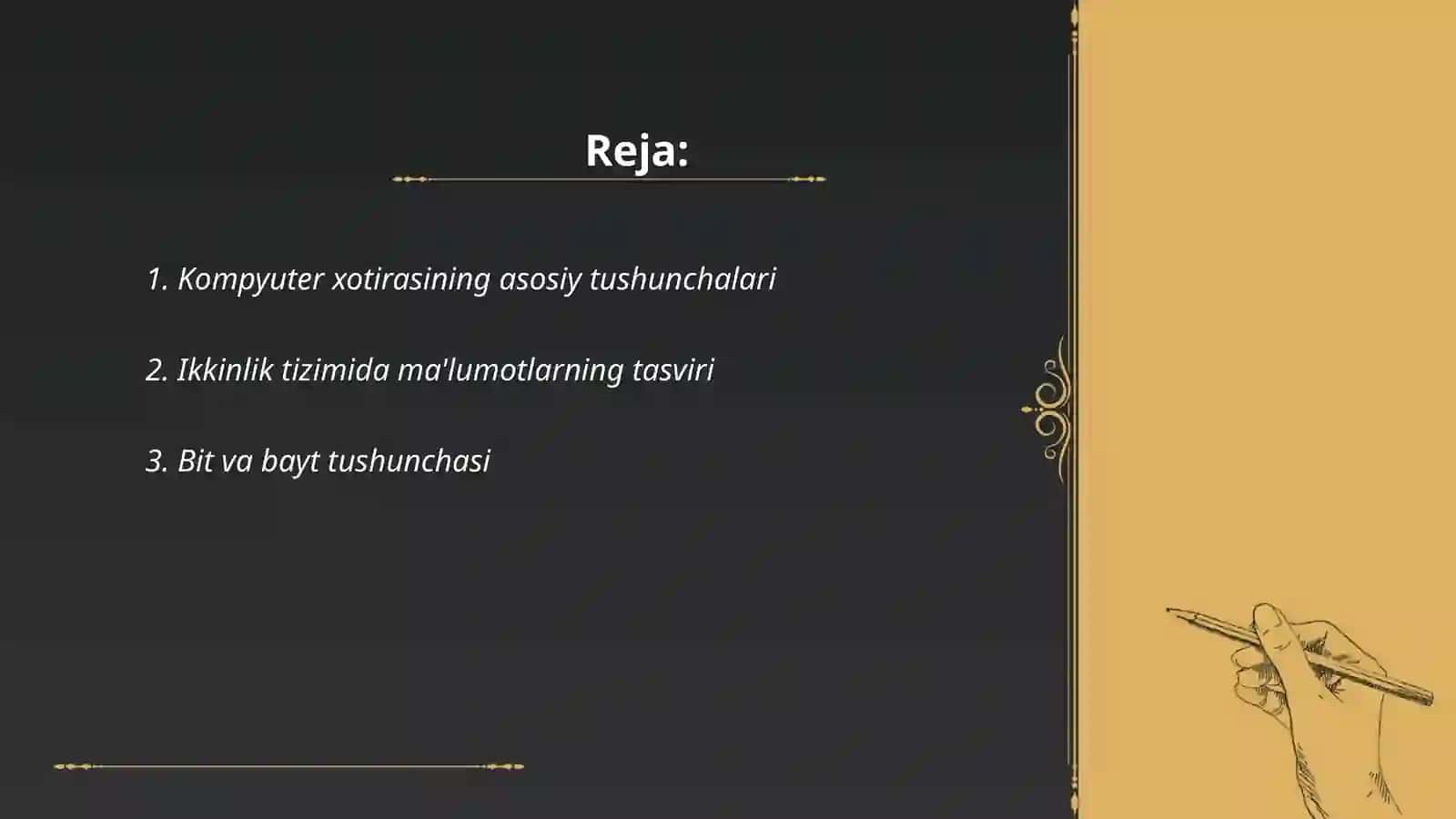 Kompyuter xotirasida ma’lumotlarning ikkilik tasviri 2