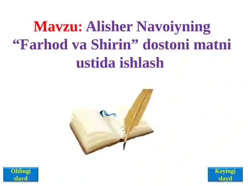 Alisher Navoiy ochiq dars 2