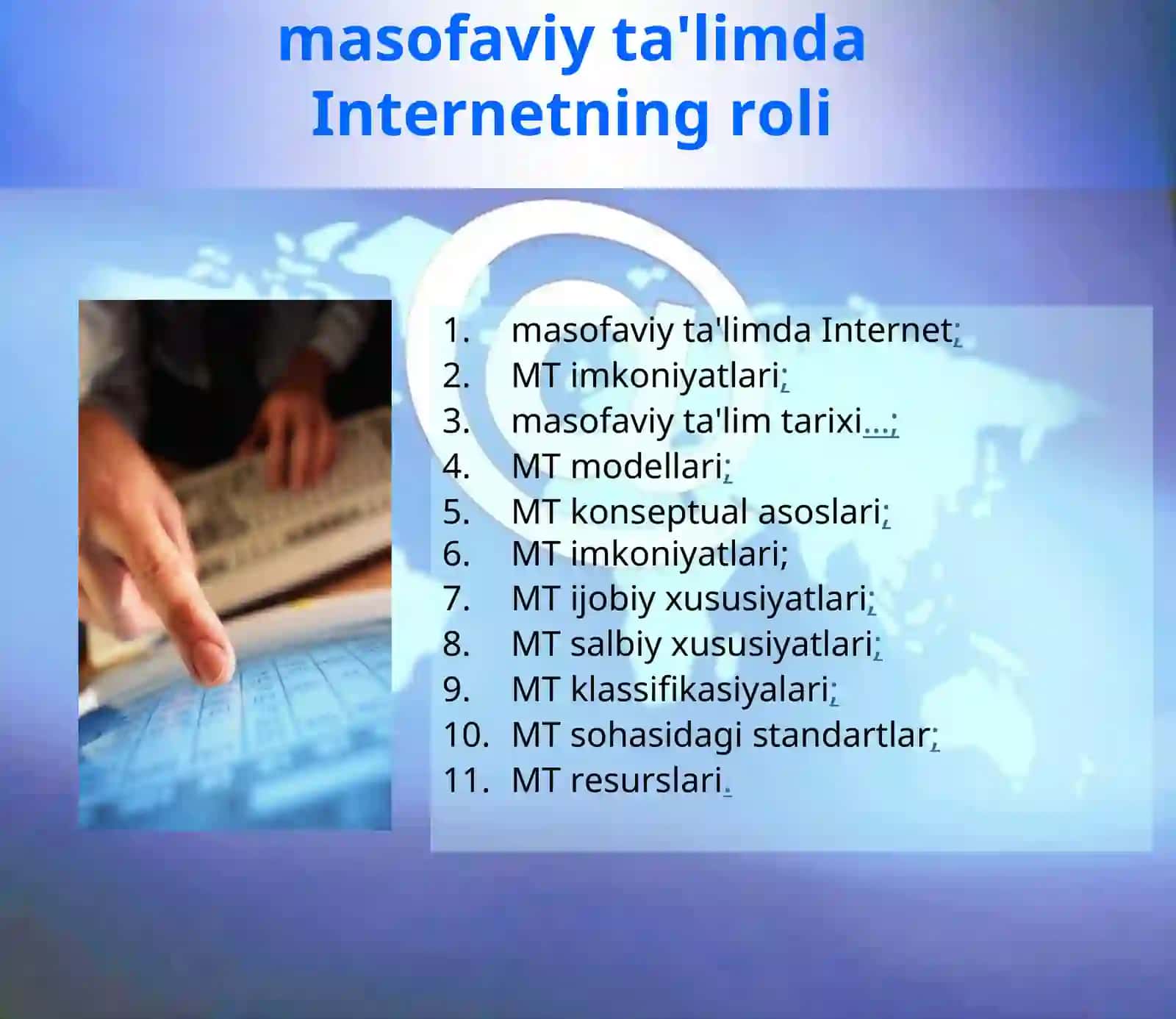 masofaviy ta'lim.Internet 2