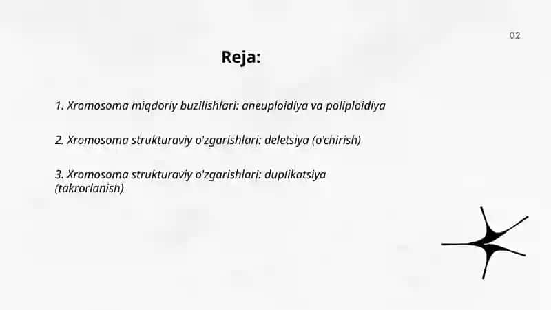 Xromosoma abberatsiyalari yoki qayta tuzilishlari 2
