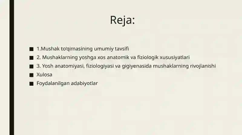 Yosh anatomiyasi, fiziologiyasi va gigiyenasida mushaklarning rivojlanishi 2