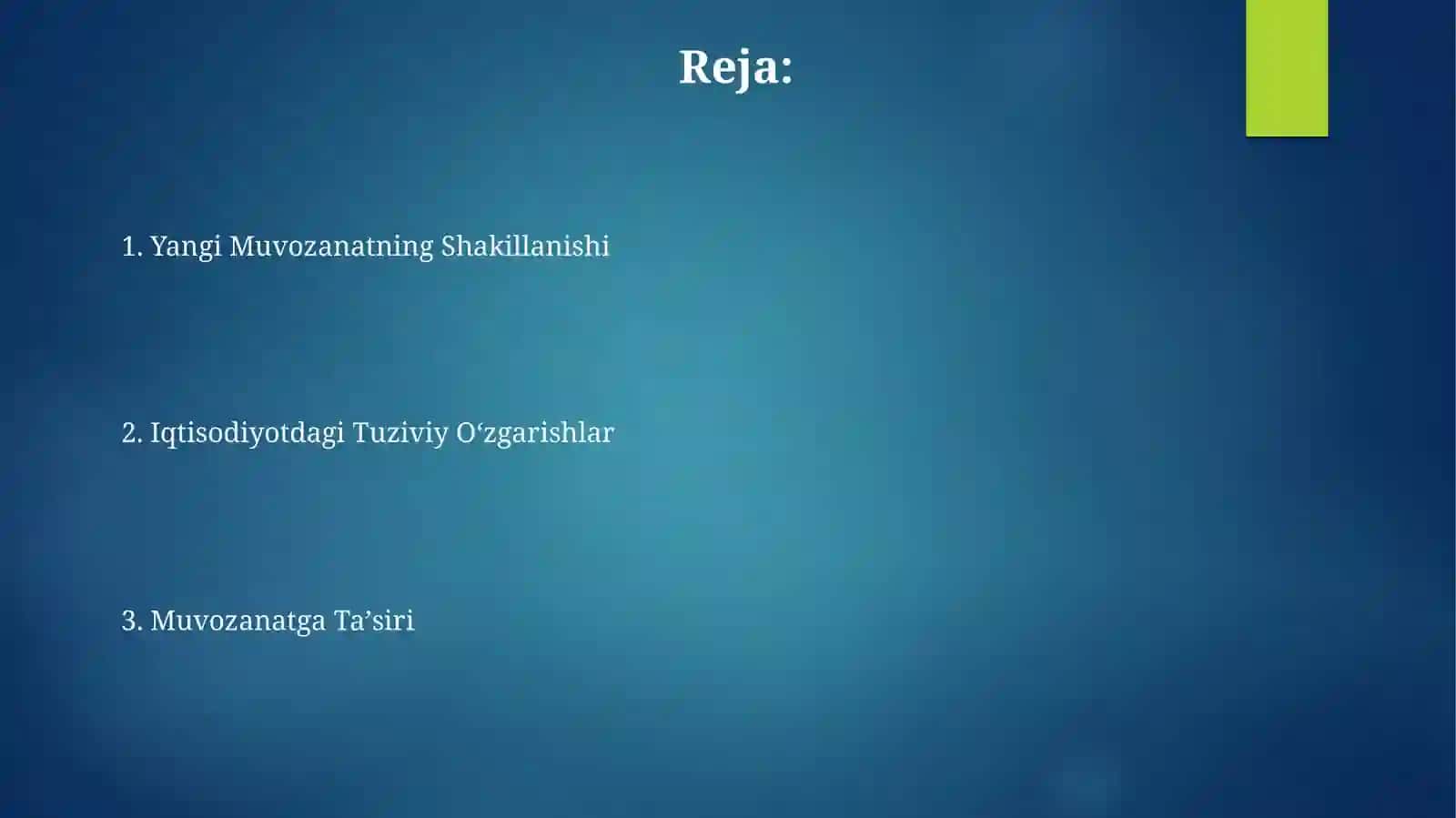 Iqtisodiyotdagi tarkibiy oʼzgarishlar va uning iqtisodiy muvozanatga taʼsiri 2