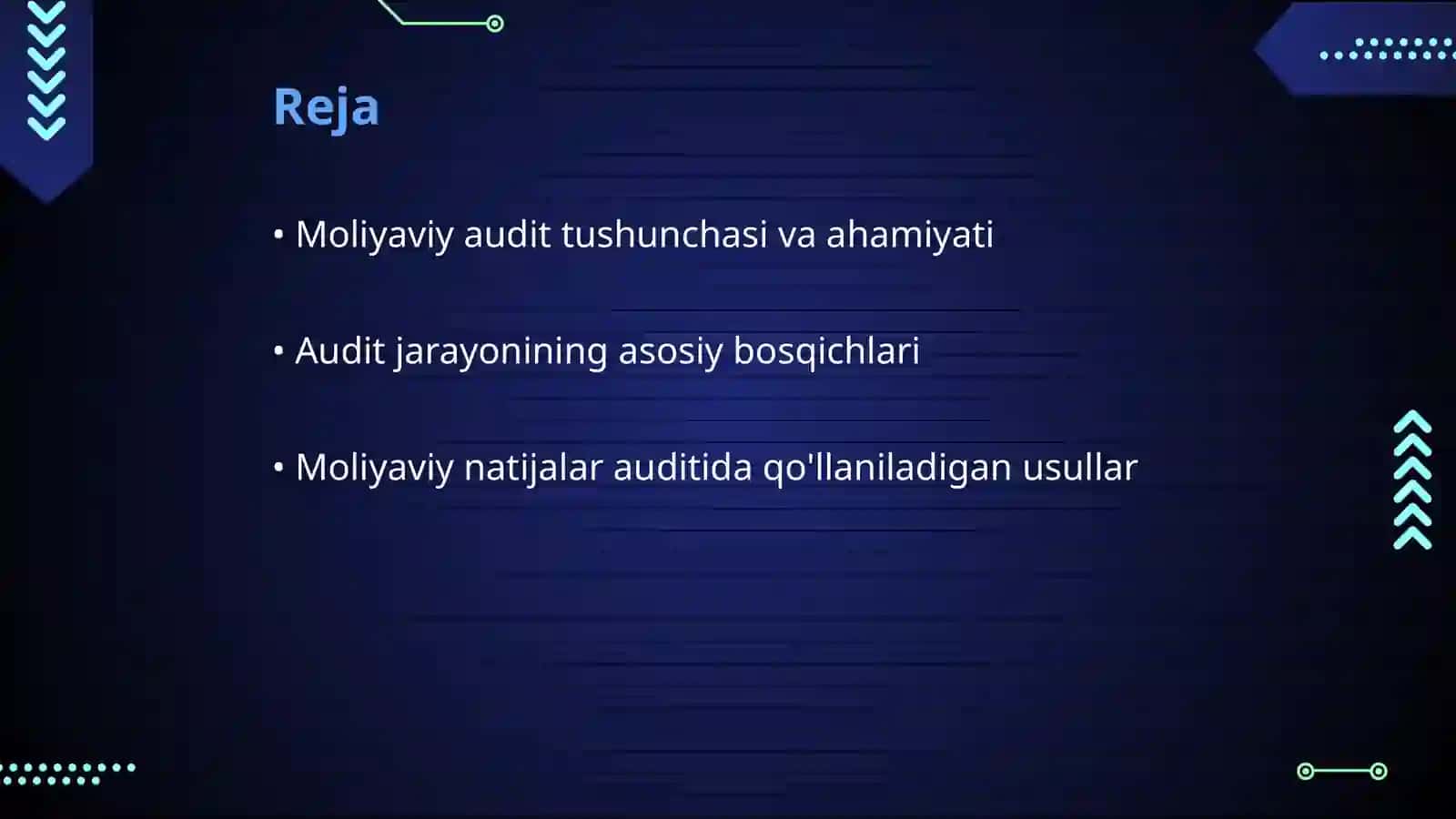 Moliyaviy natijalar audit 2