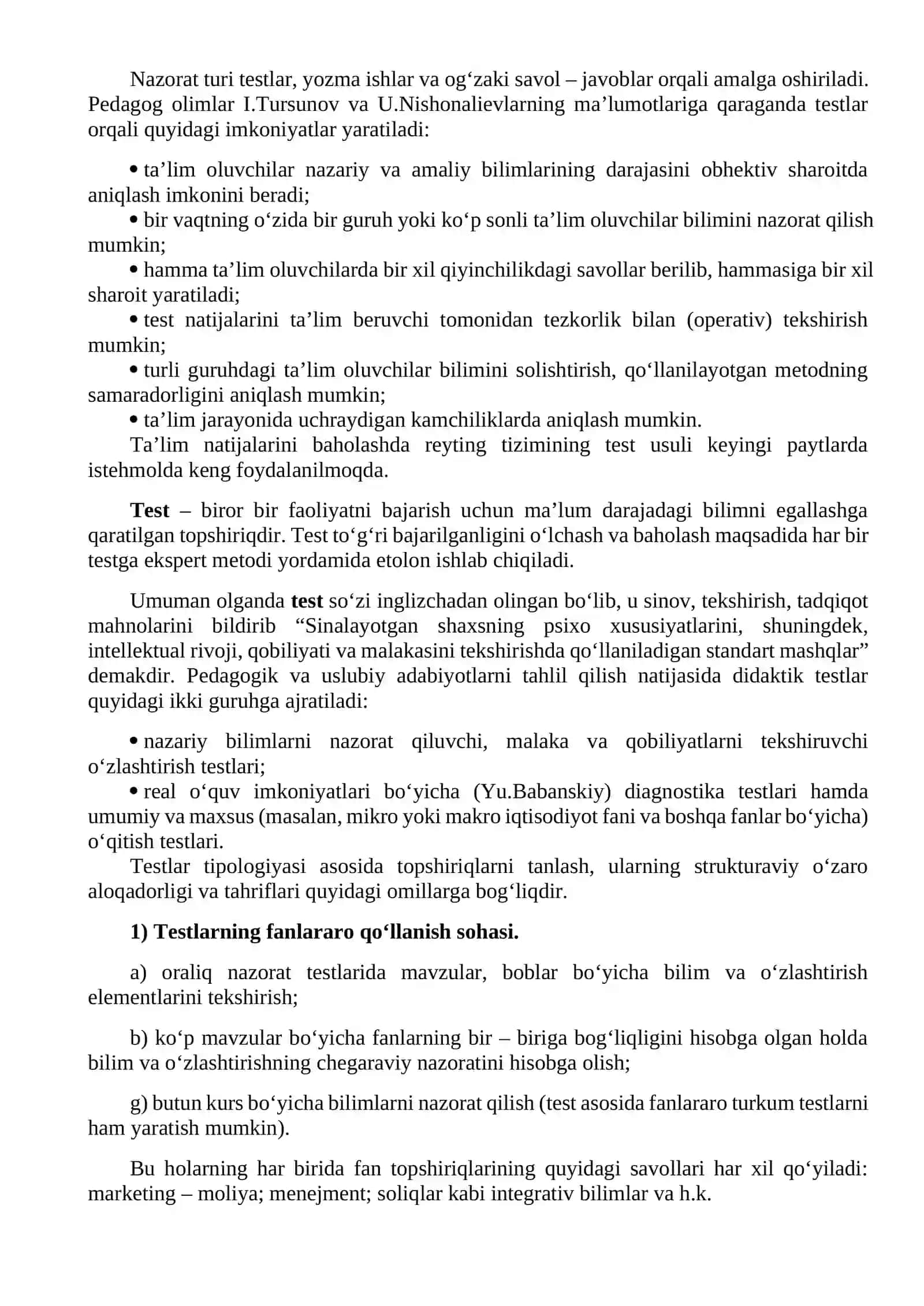 Pedagogik nazorat va ta’lim sifatini baholash 2