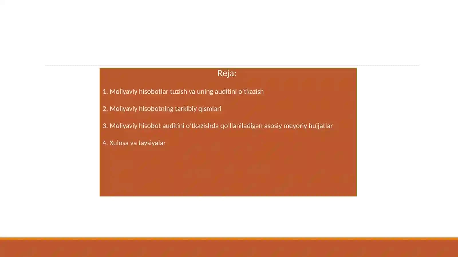 Moliyaviy Hisobot auditining Natijalarini rasmiylashtirish tartibi 2