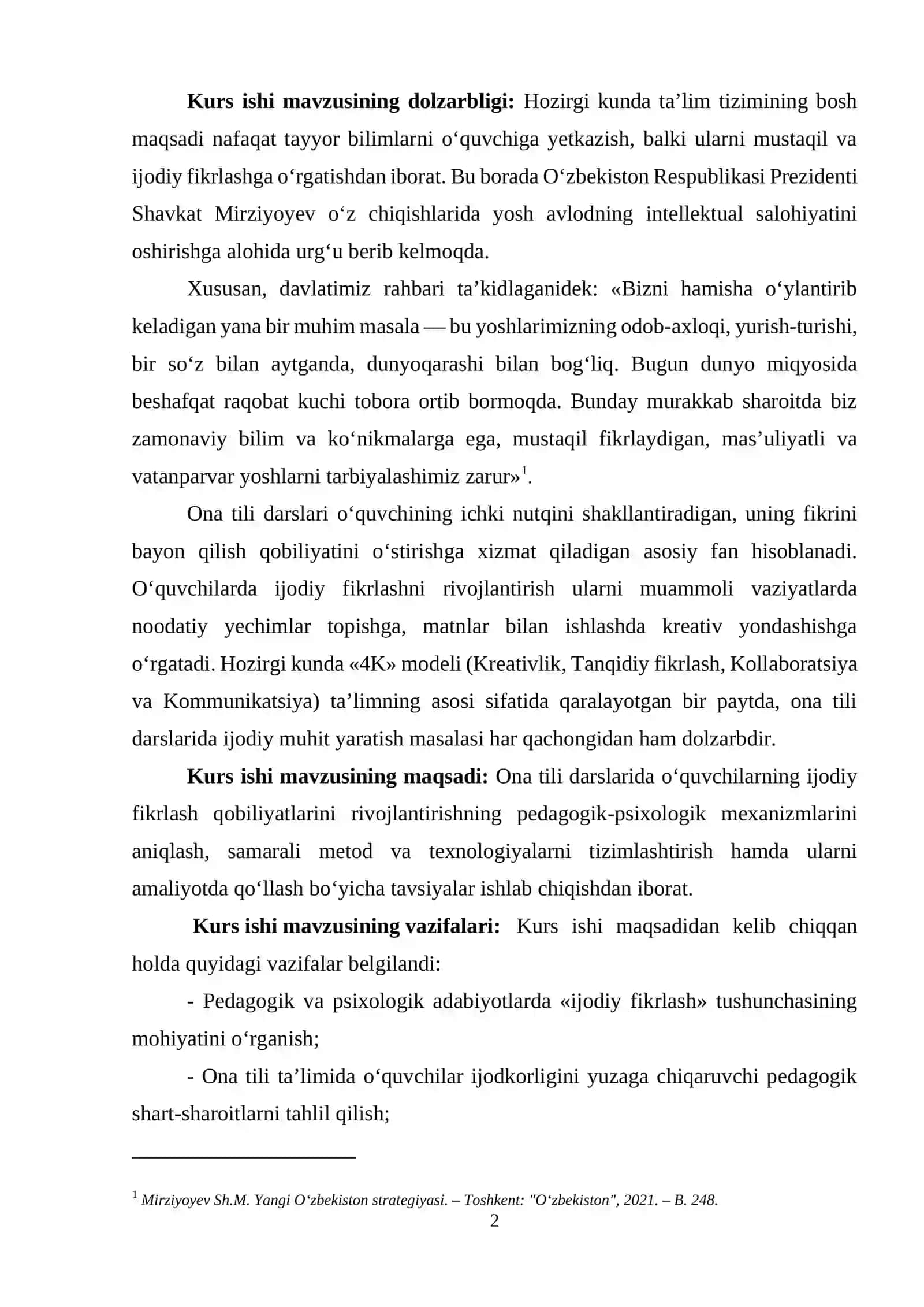 ONA TILI DARSLARIDA IJODIY FIKRLASHNING NAZARIY VA PEDAGOGIK ASOSLARI 2