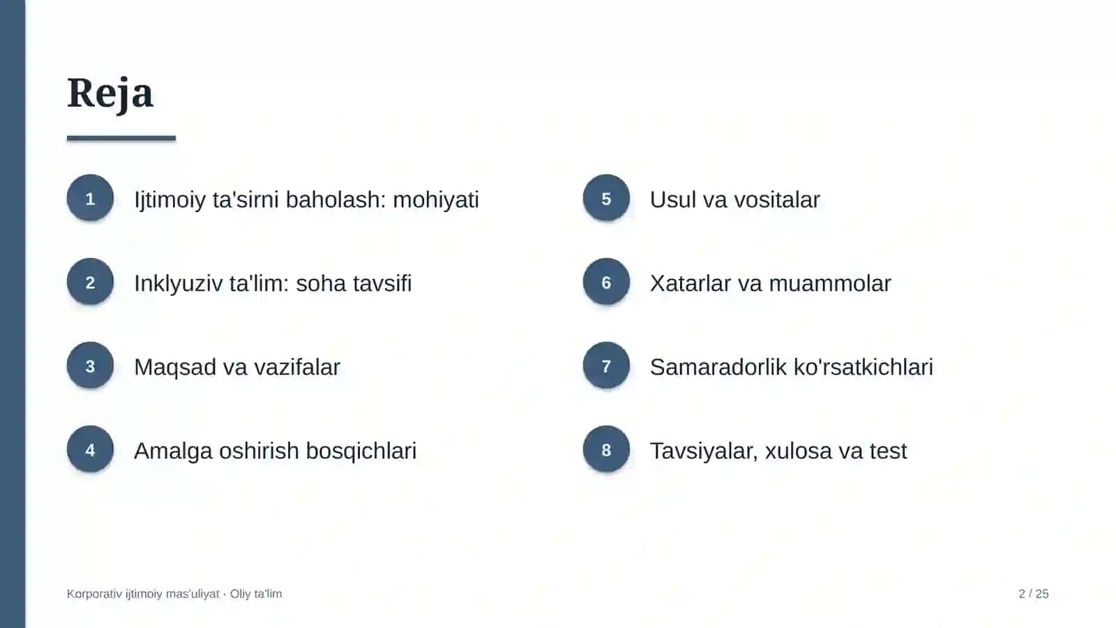 Inklyuziv ta'limda ijtimoiy ta'sirni baholash 2