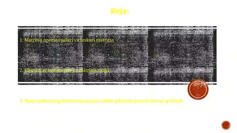 Matritsalar va Transformatsiyalar 2