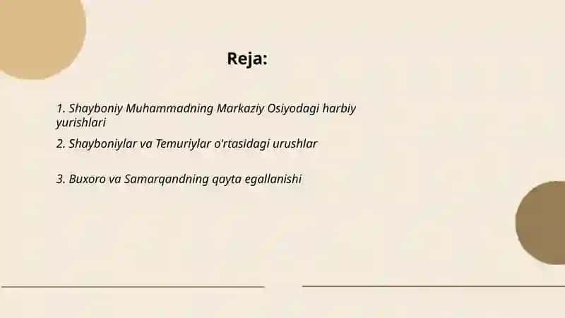 Oʻzbekiston tarixi fanidan tayyorlagan taqdimoti 2