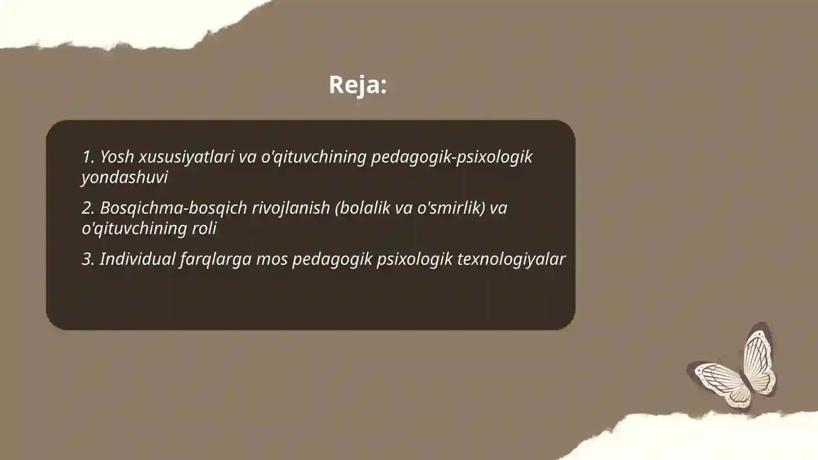 Yosh va pedagogik psixologiyaning òqituvcha faoliyatdagi òrni 2