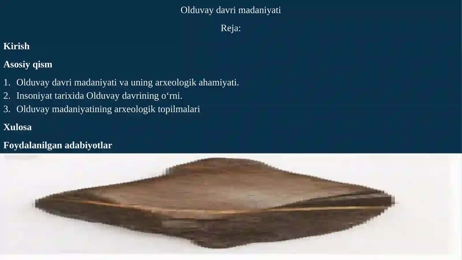 Olduvay davri madaniyati 2