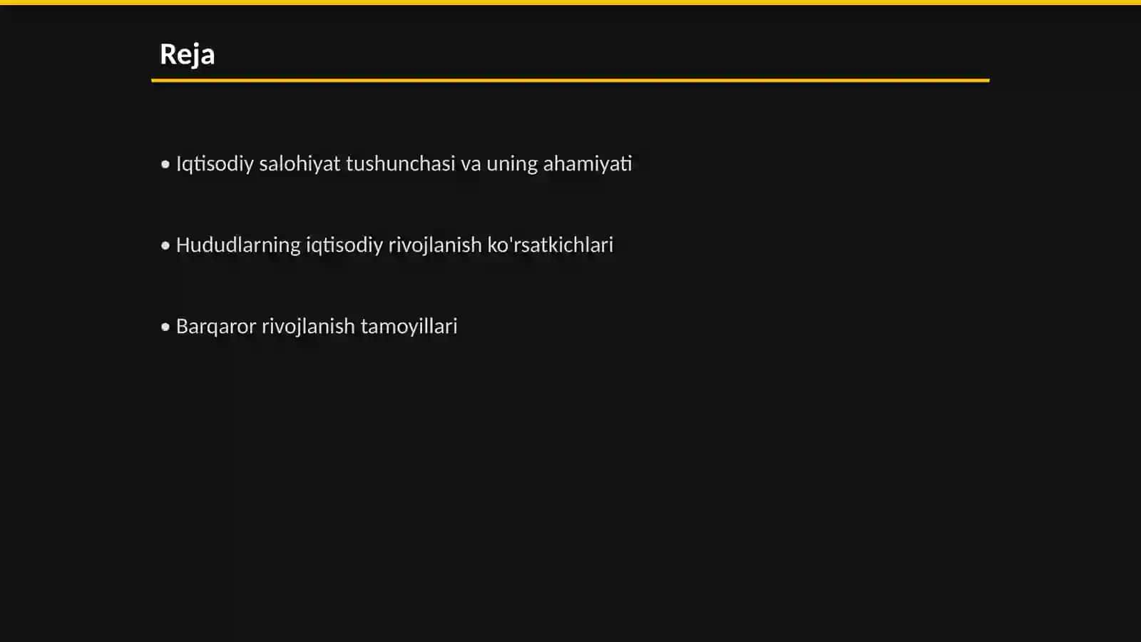 Iqtisodiy salohiyat va hududlarning barqaror rivojlanishi 2