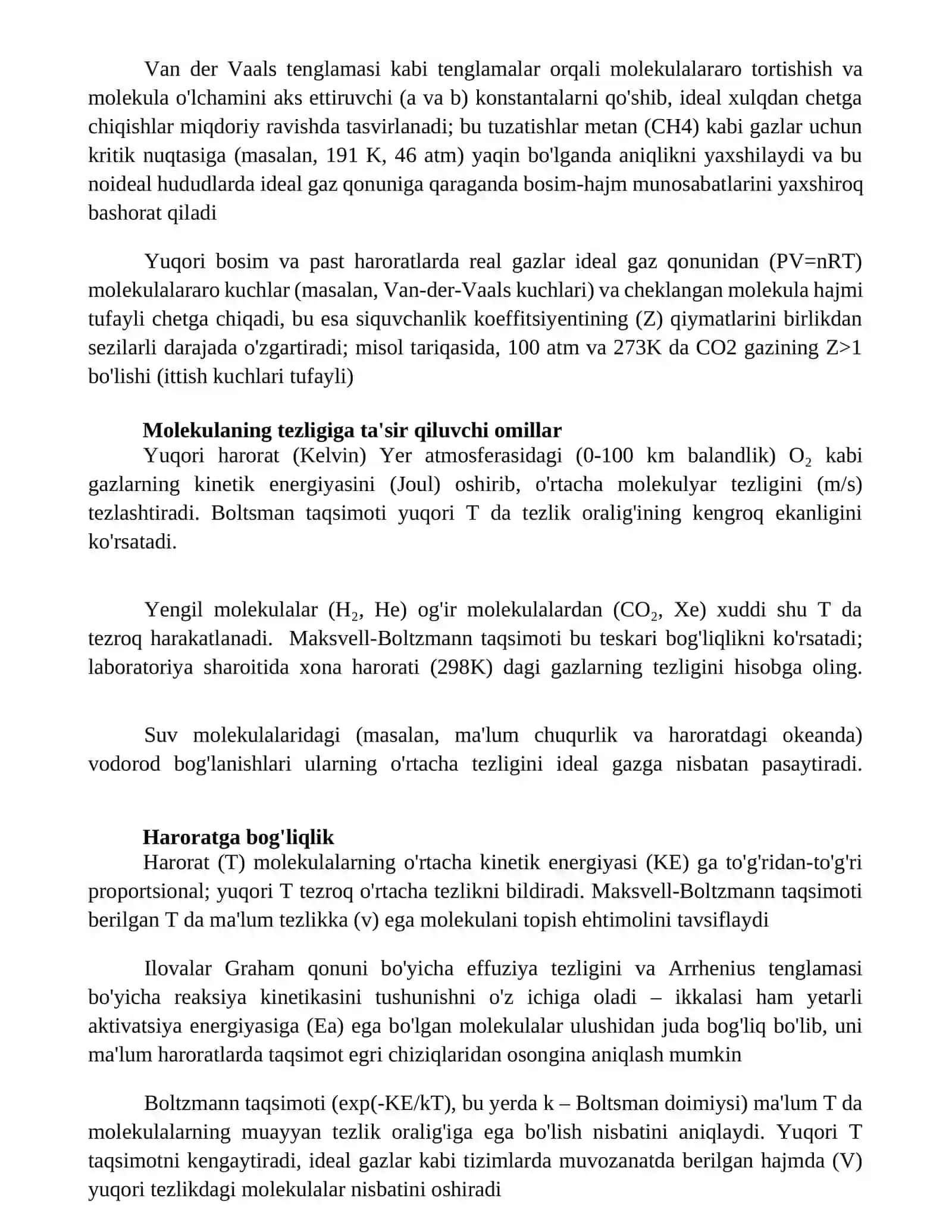 Molekulalar rang tezligi 2