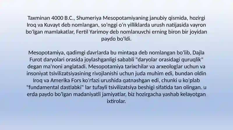 SHUMER MADANIYATI 2