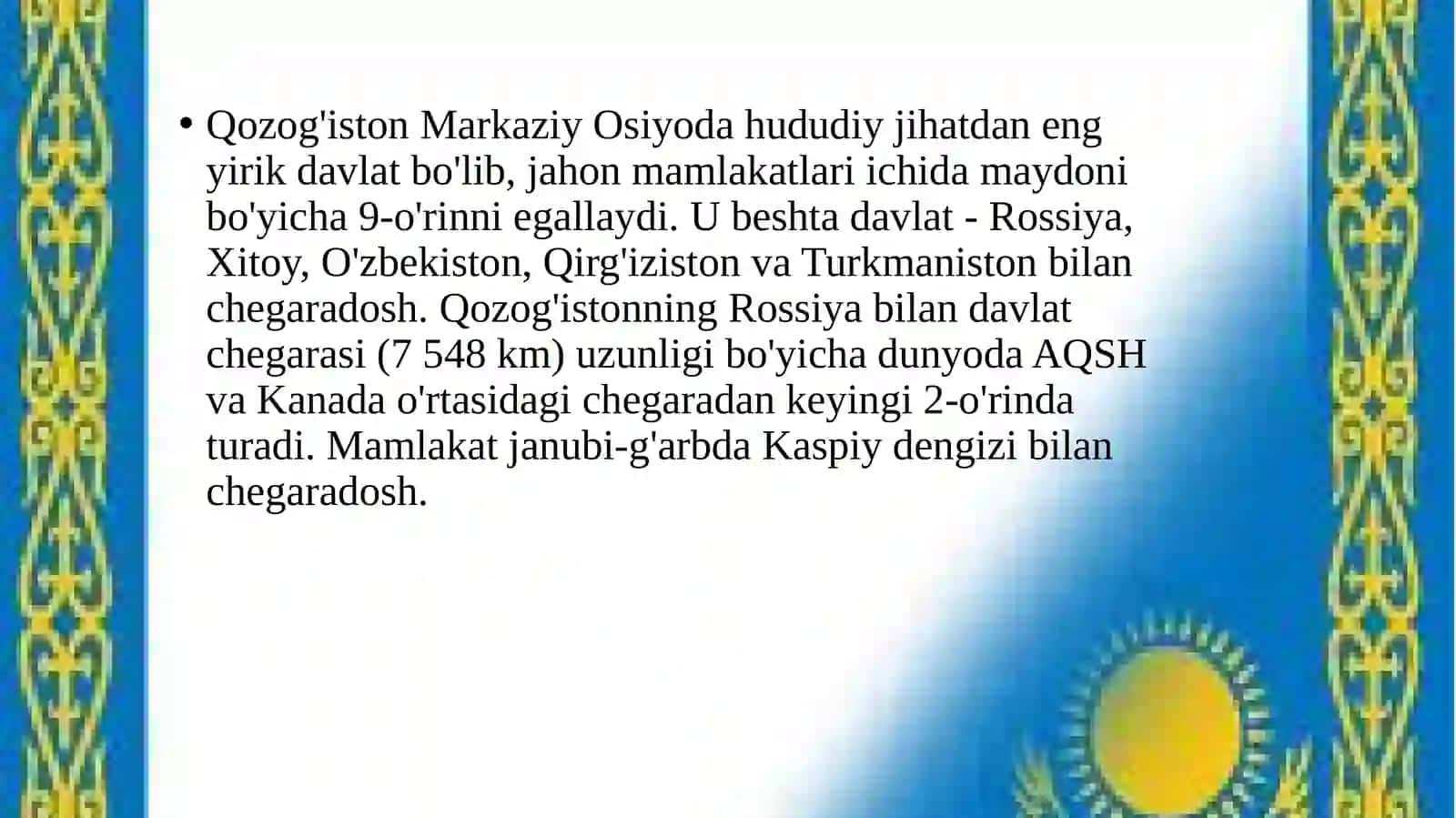 Qozog‘iston  Respublikasi 2