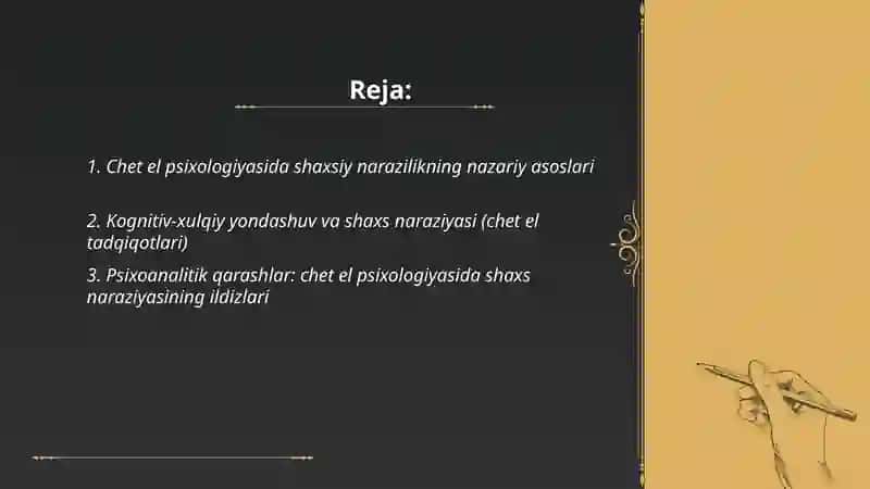Chet el psixologiyasida shaxsiy narazilikning nazariy asoslari 2