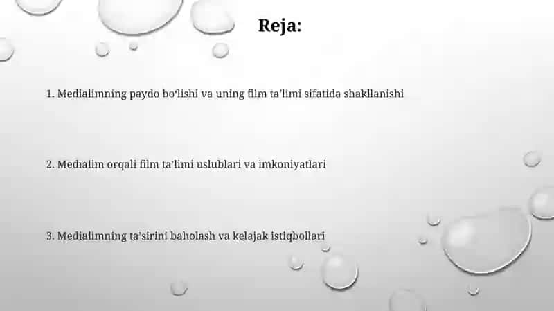 Mediata'limning kino ta'limi sifatida paydo bo'lishi 2