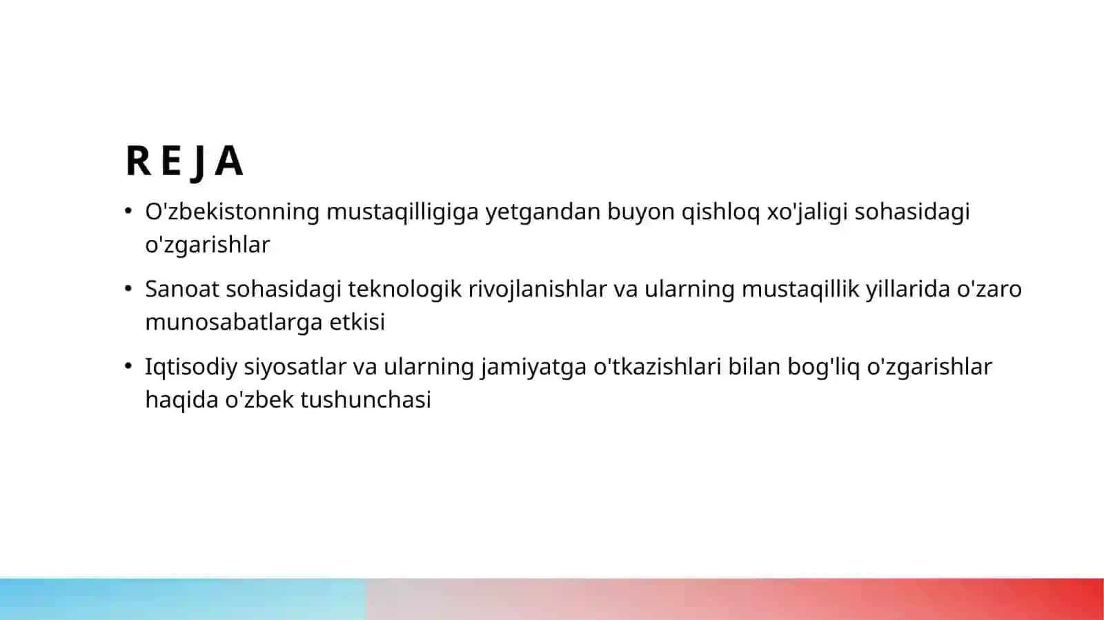 Mustaqillik yillarida qishloq xoʻjaligi va sanoatdagi oʻzgarishlar 2
