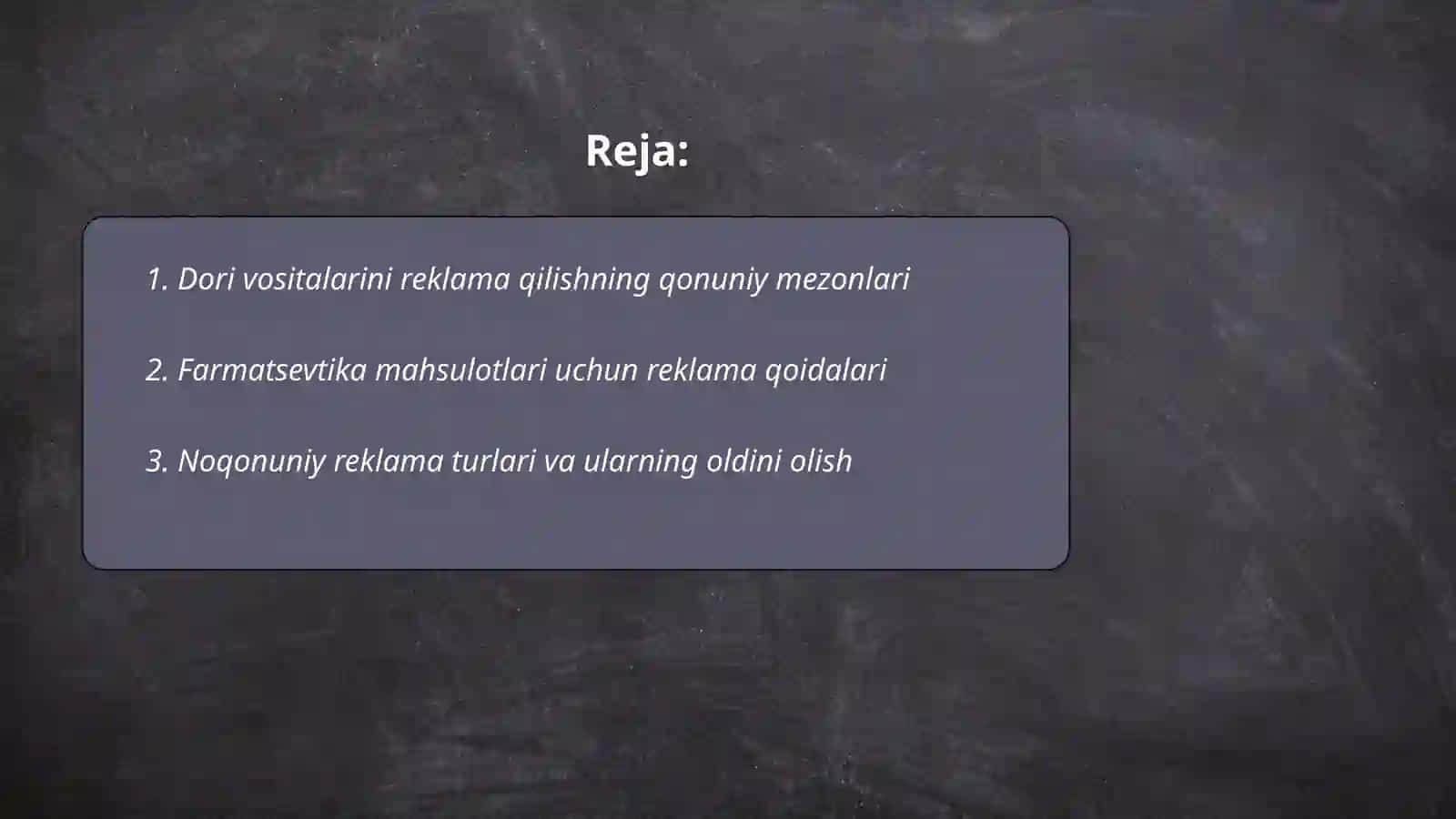 Dori vositalari va boshqa farmatsevtika mahsulotlarini reklama qilishning huquqiy asoslari noqonuniy reklamaga qarshi kurashish usullari 2