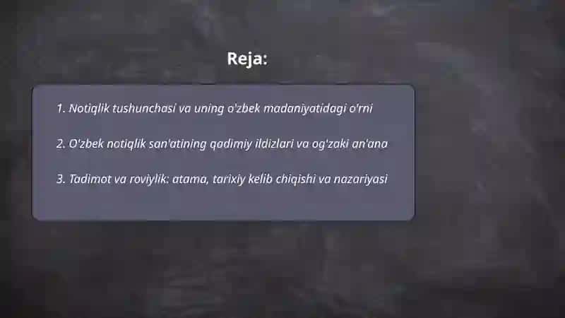 O'zbek notiqlik san'ati tarixini organish 2