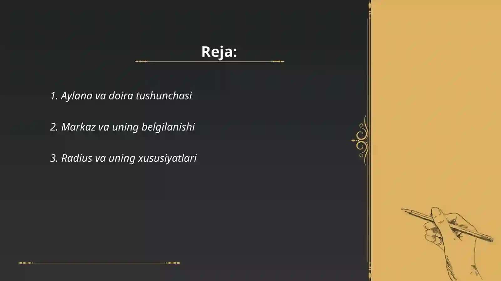 Aylana va doira elementlari 2