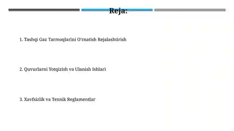 Tashqi gaz tarmoqlarini montaj qilish tugrisida 2