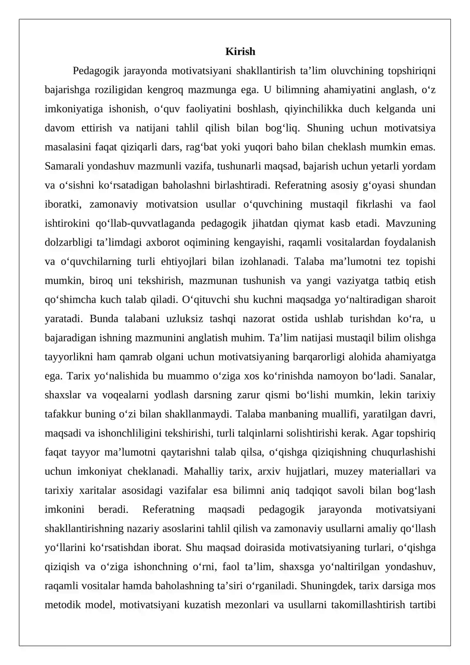 Pedagogik jarayonda motivatsiyani shakllantirishning zamonaviy usullari 2