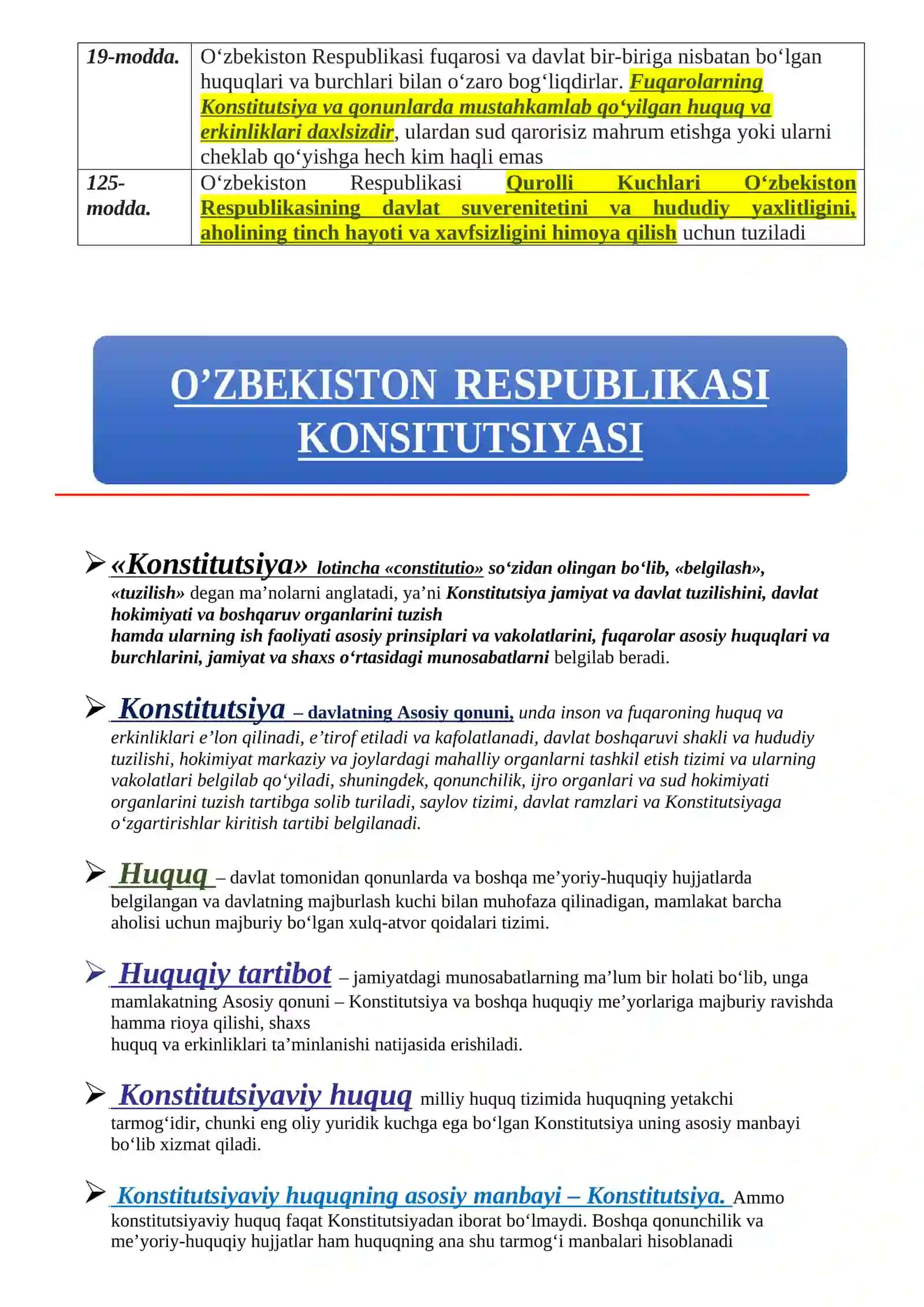 9-sinf Huquq darsligidan Konsititutsiyaviy asoslari qo'llanmasi 2