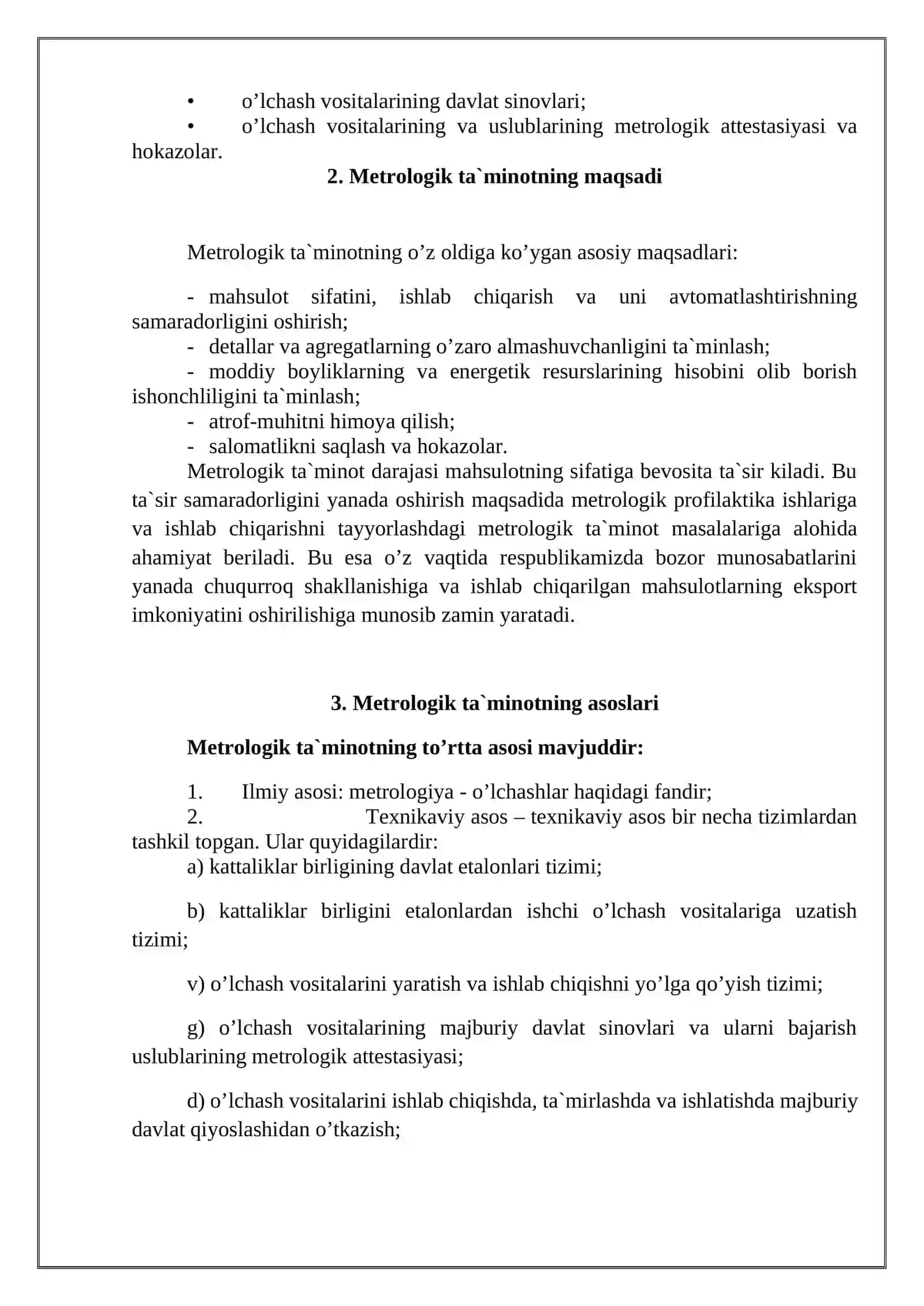 Mеtrоlоgik tа`minоt vа uning аsоslаri 2