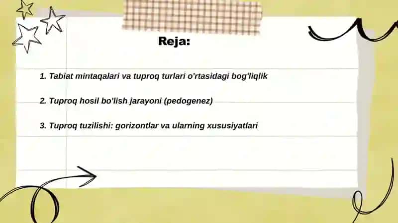 Tabiat mintaqalari.Tuproq.Tuproqning tuzulishi,unumdorligi va ahamiyati 2