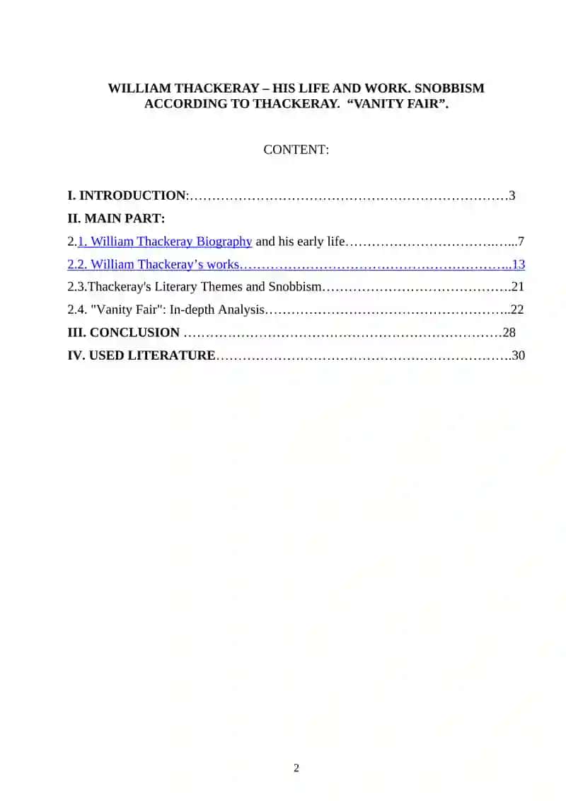William Thackeray – His Life and Work 2