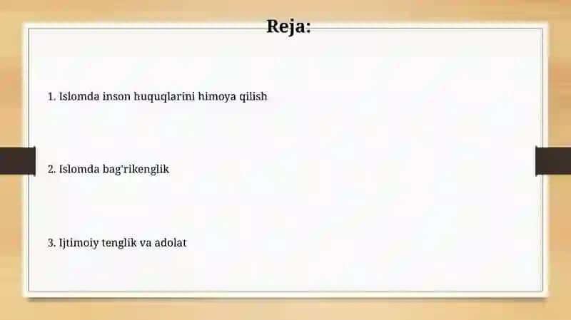 Islomda inson huquqlari himoyasi 2