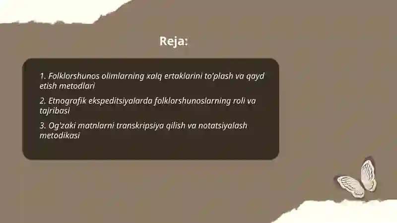 Folklorshunos olimlarning faoliyati 2