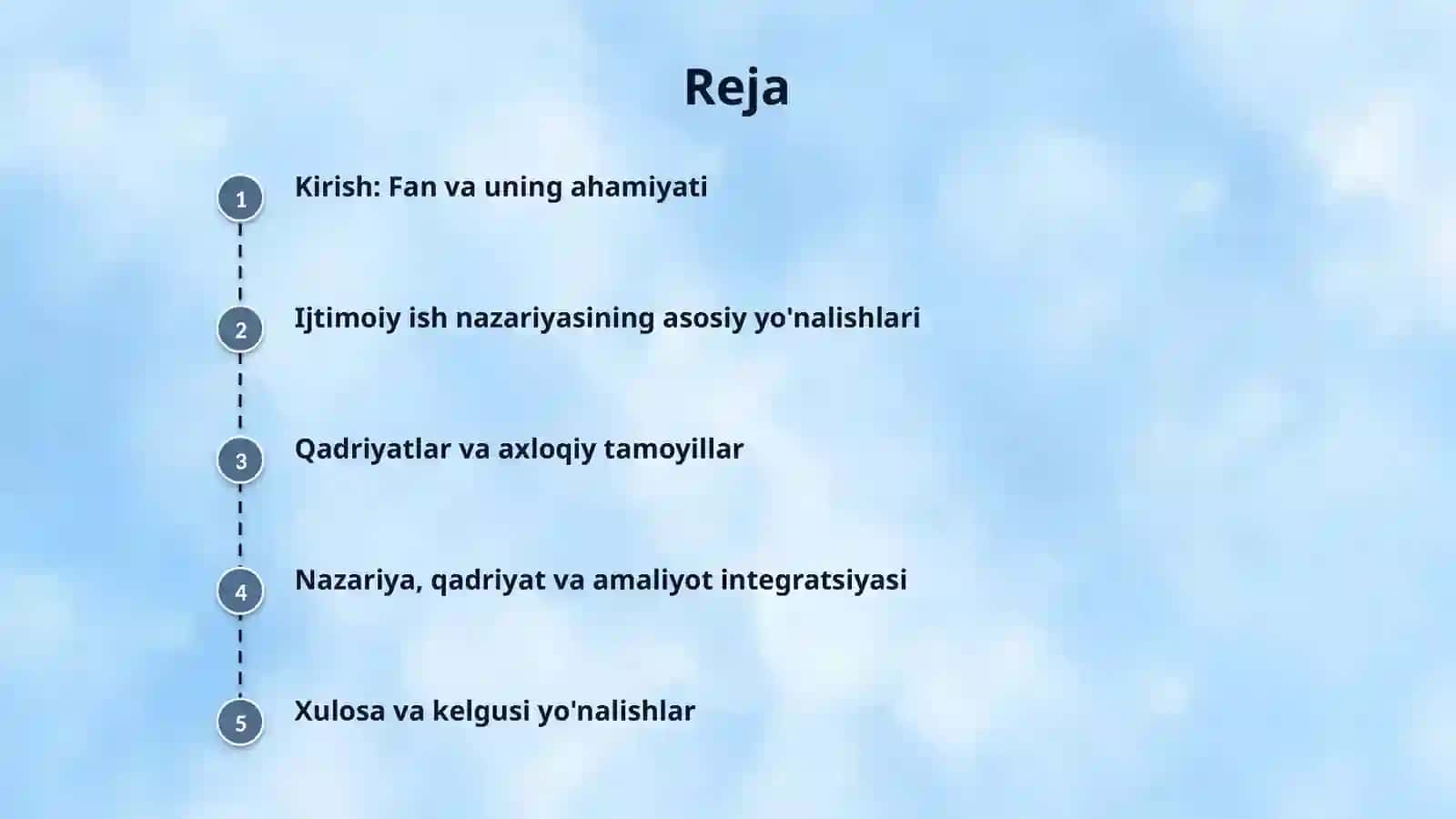 Ijtimoiy ish nazariyasi faniga kirish 2