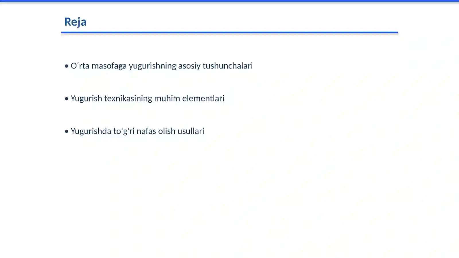 Oʻrta masofaga yugurish texnikasi 2