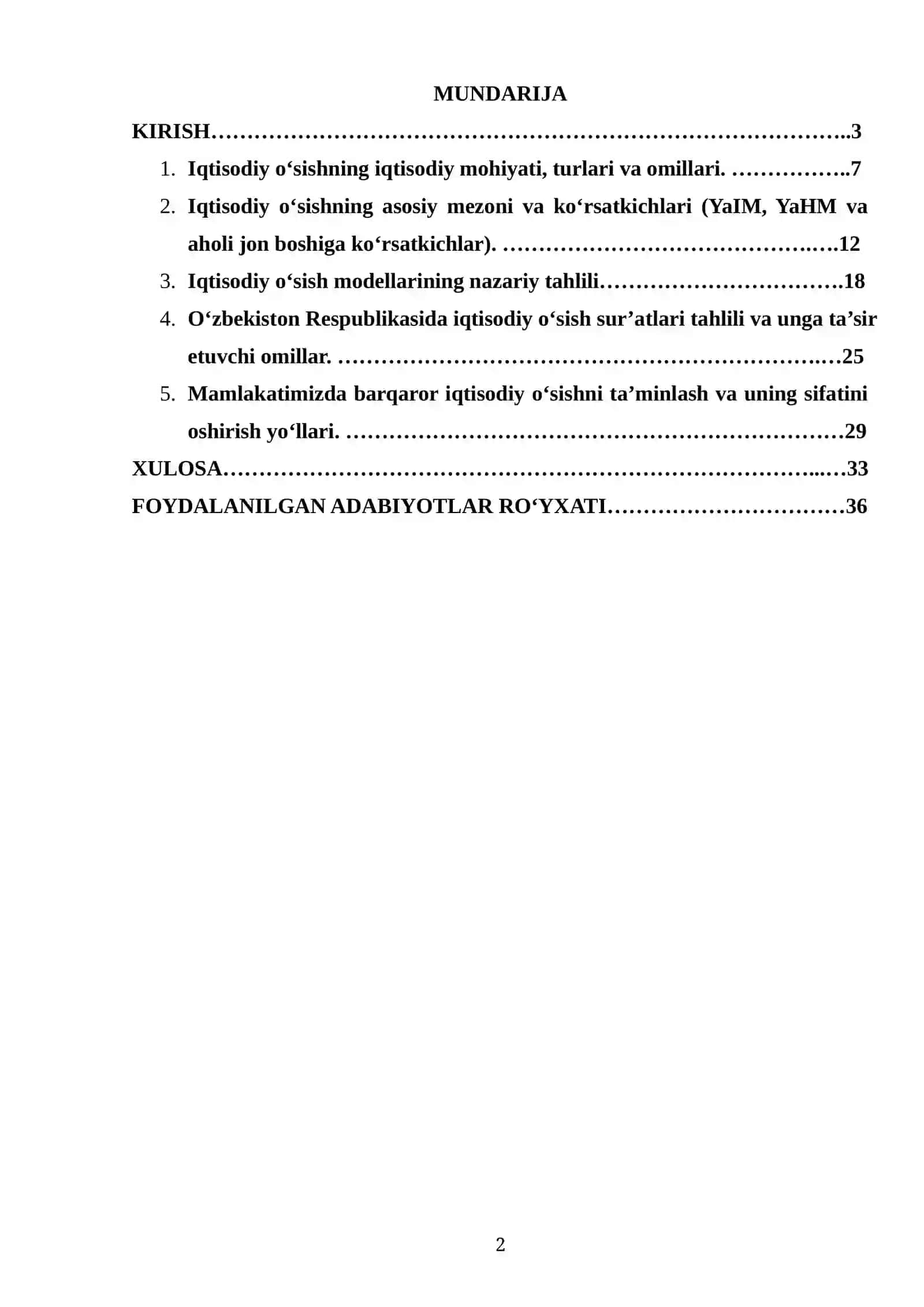 Iqtisodiy o‘sishning iqtisodiy mohiyati, turlari va omillari 2