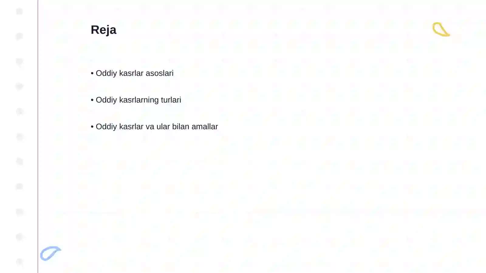 Oddiy kasr turlari 2
