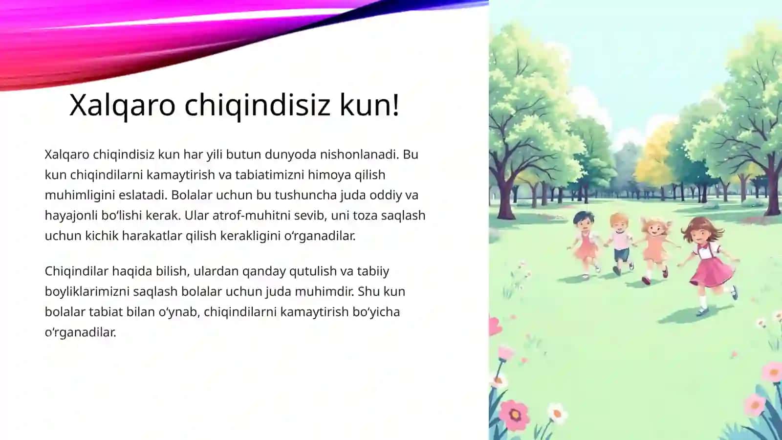 Xalqaro chiqindisiz kun 2