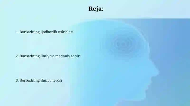 Borbadning musiqiy nazariyasi va amaliyoti 2