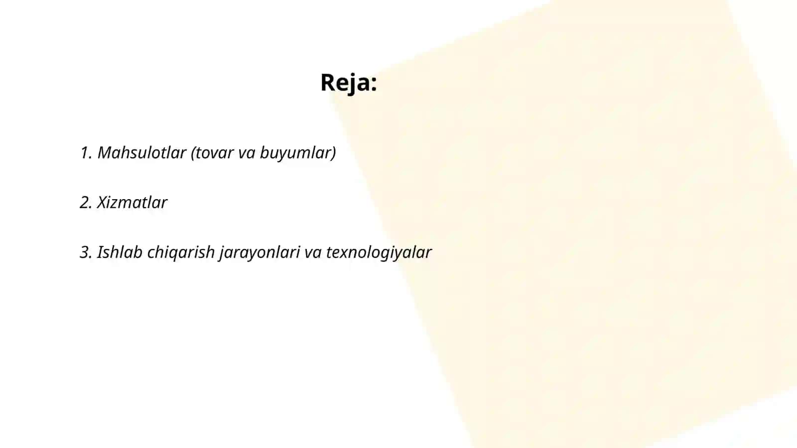 Mahsulotlar (tovar va buyumlar) sertifikatlashtirish obyektlari 2