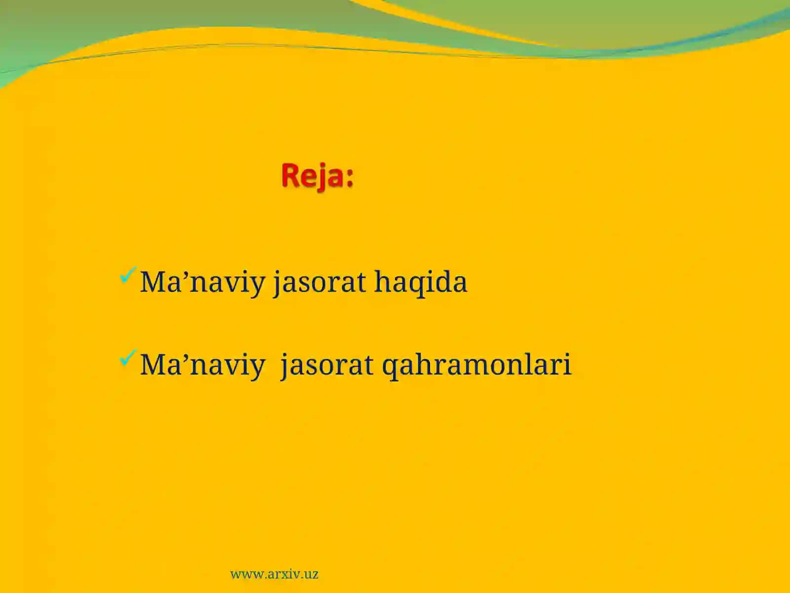 Ma’naviy jasorat qahramonlikdir 2