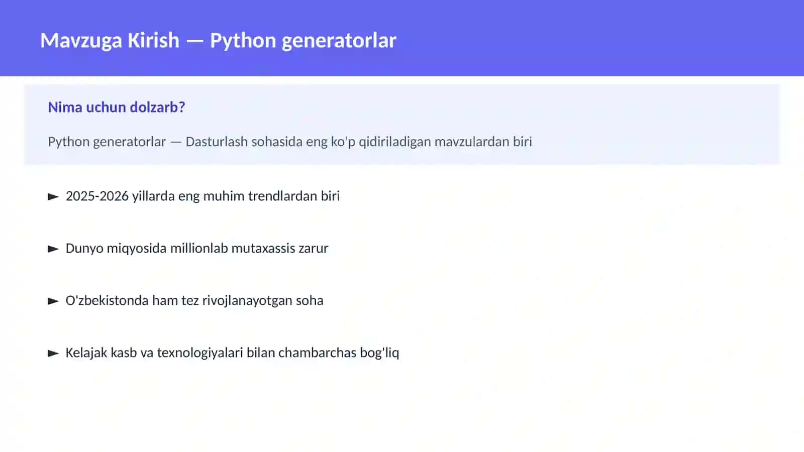 Python generatorlar 2