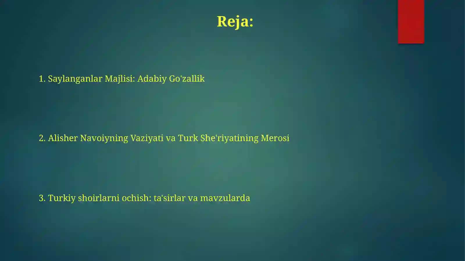 Majolis Unnafois da Tilga Olingan Turk Shoirlari 2