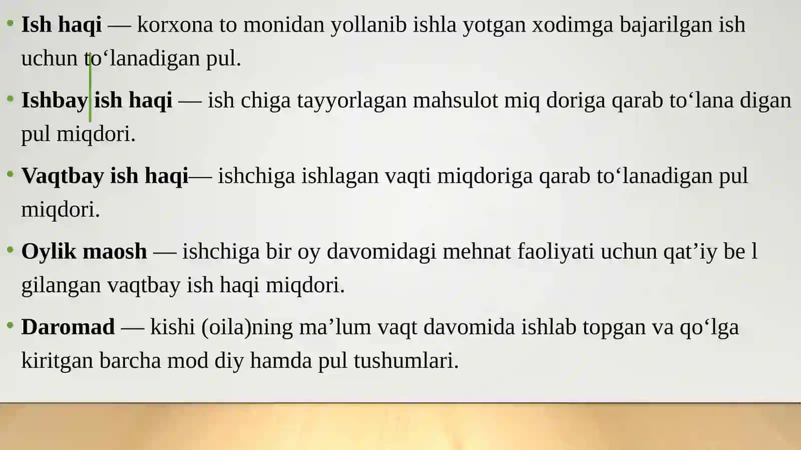 ISTE’MOLCHILARNING DAROMADLARIVA XARAJAT TURLARI 2