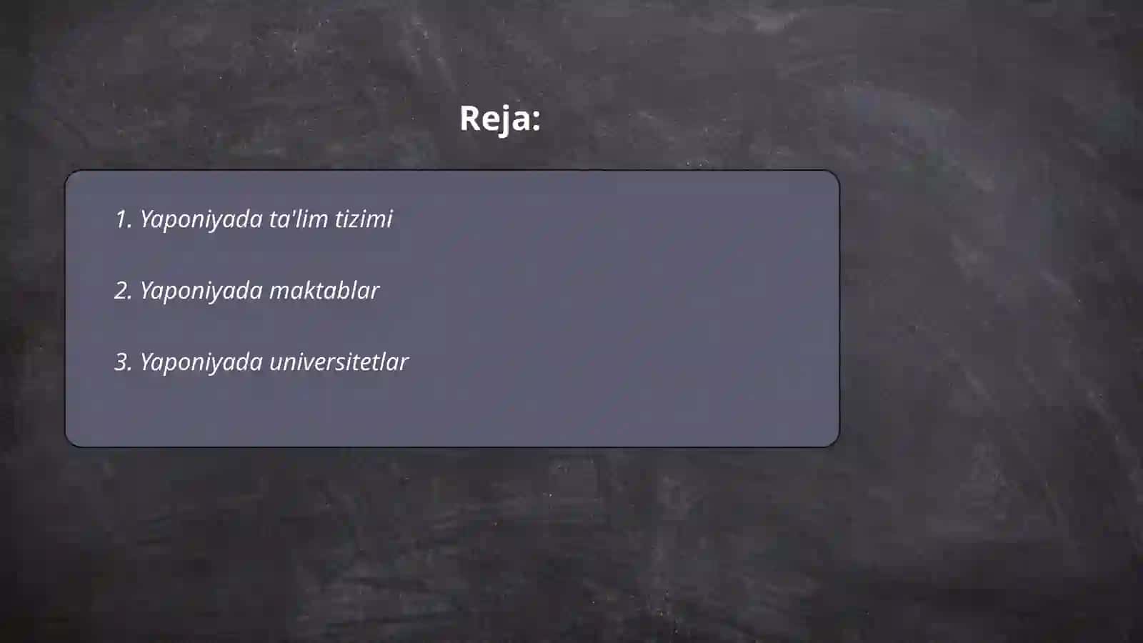 Yaponiyada ta'lim 2
