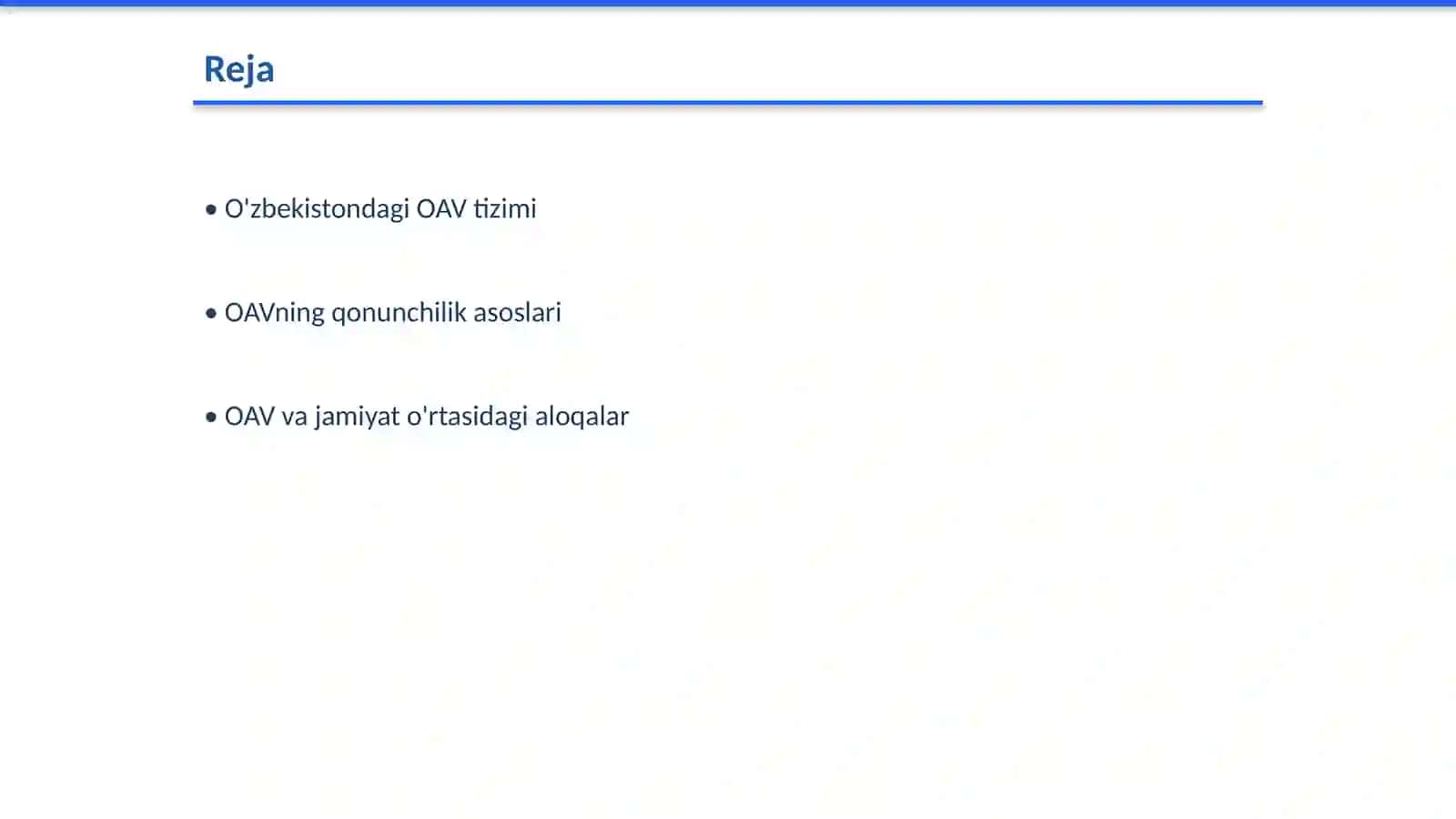 O'ZBEKISTON RESPUBLIKASIDA OAV FAOLIYATI 2
