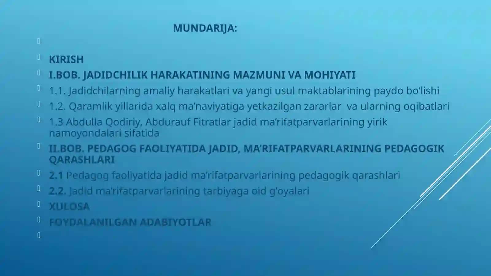 PEDAGOG FAOLIYATIDA JADID MA’RIFATPARVARLARI MEROSIDAN FOYDALANISH 2