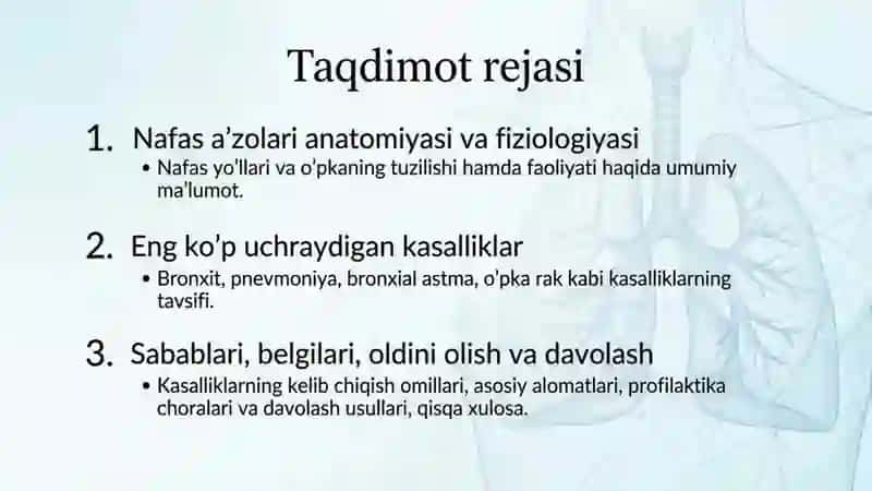 Nafas aʼzolari Kasalliklari 2